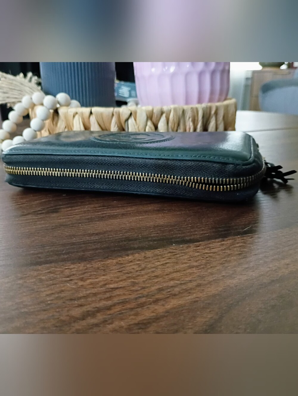 Gucci Soho Black Pebbled Leather Zip Around Wallet Tassel (As-Is) - Picture 11 of 13